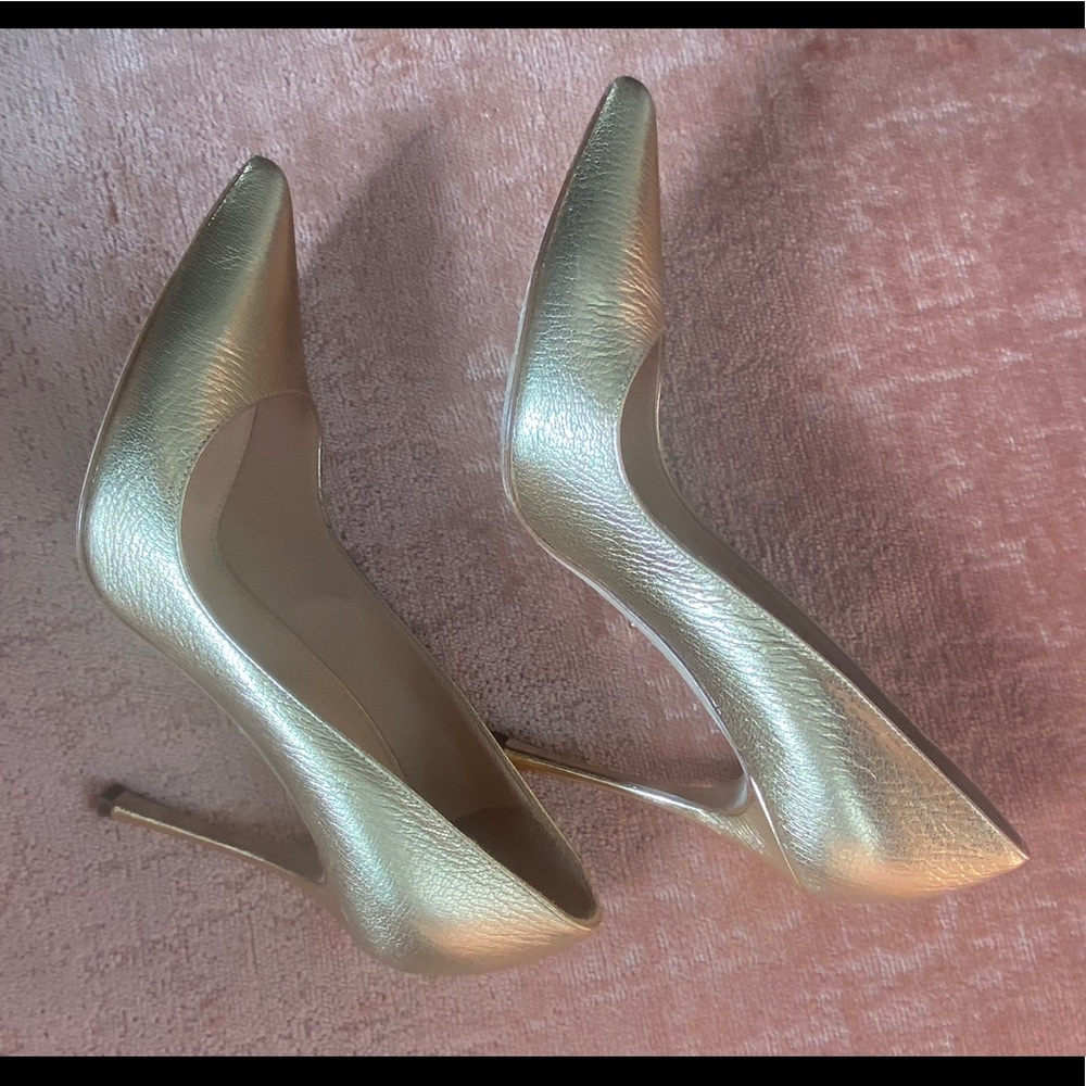 Sergio Rossi Gold Leather Pump - Picture 6 of 7
